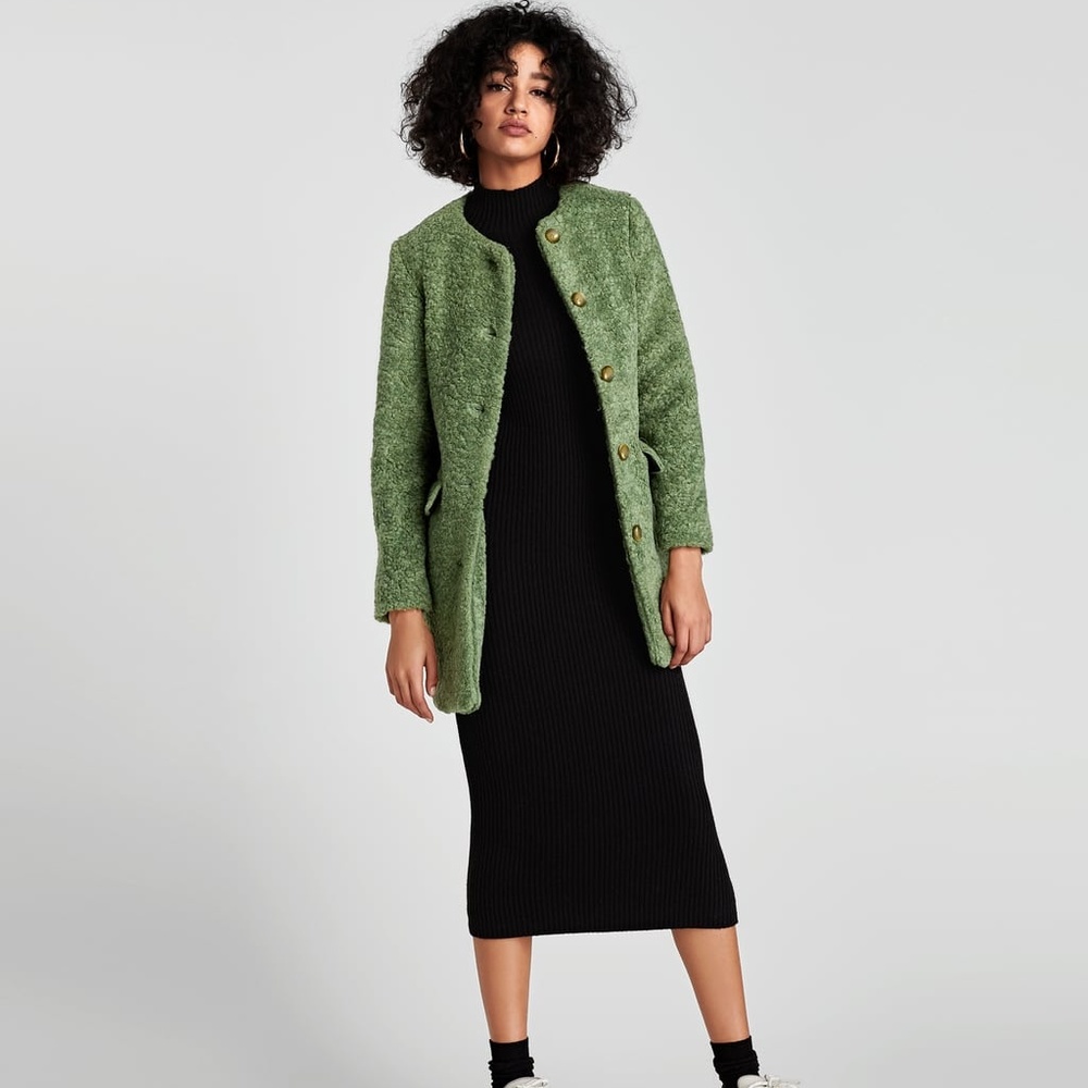 ZARA FAUX FUR COAT - NEW!